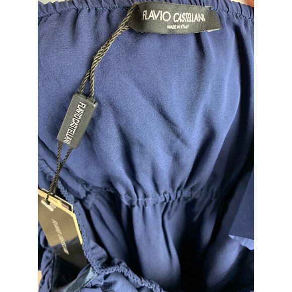 Flavio Casteilani Silk Ruffle Sleeveless Dress NWT - Picture 9 of 10